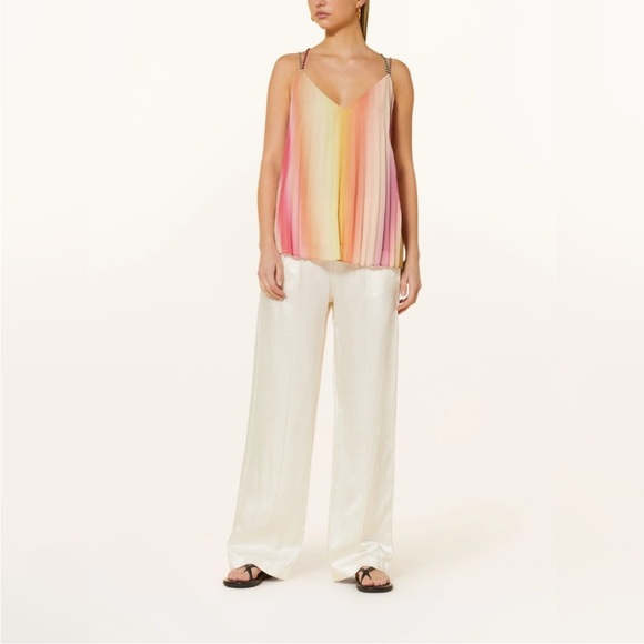 NWT $138 Scotch And Soda Pleated V-Neck Tank Top - Picture 2 of 11